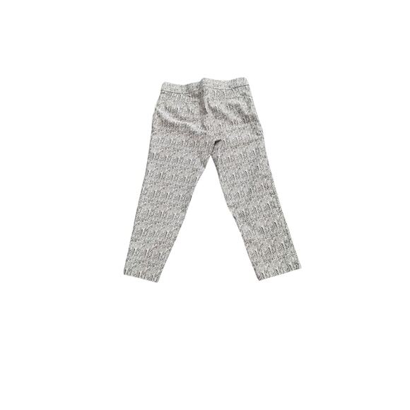 Dana Buchman Cropped Slacks Pants Size 12 Tan & Black Pattern Elastic Waist - Picture 4 of 4